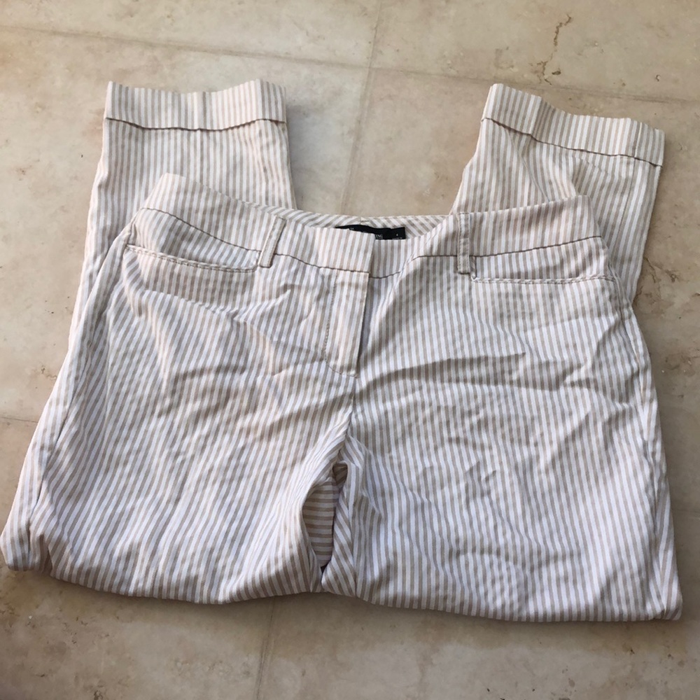 New York & Company Striped Slacks Dress Pants